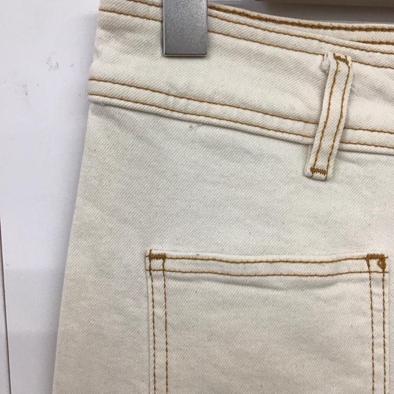 ザラ ZARA パンツ デニム、ジーンズ ワイド 38 無地 白 / ホワイト /  レディース USED 古着 中古 10130309