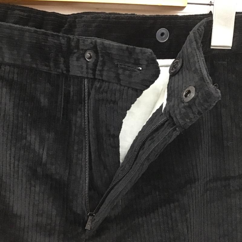 エンポリオアルマーニ EMPORIO ARMANI パンツ スラックス ワイドパンツ コーデュロイパンツ カジュアルパンツ スラックス 48 無地 黒 / ブラック /  メンズ USED 古着 中古 10105572