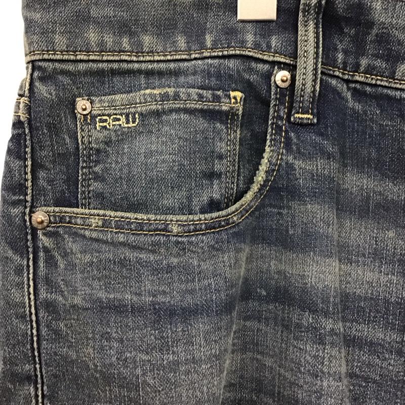 ジースターロゥ G-STAR RAW パンツ デニム、ジーンズ デニムパンツ スリムパンツ ストレッチパンツ ジーンズ 36 ダメージ加工 インディゴ / インディゴ /  メンズ USED 古着 中古 10119469