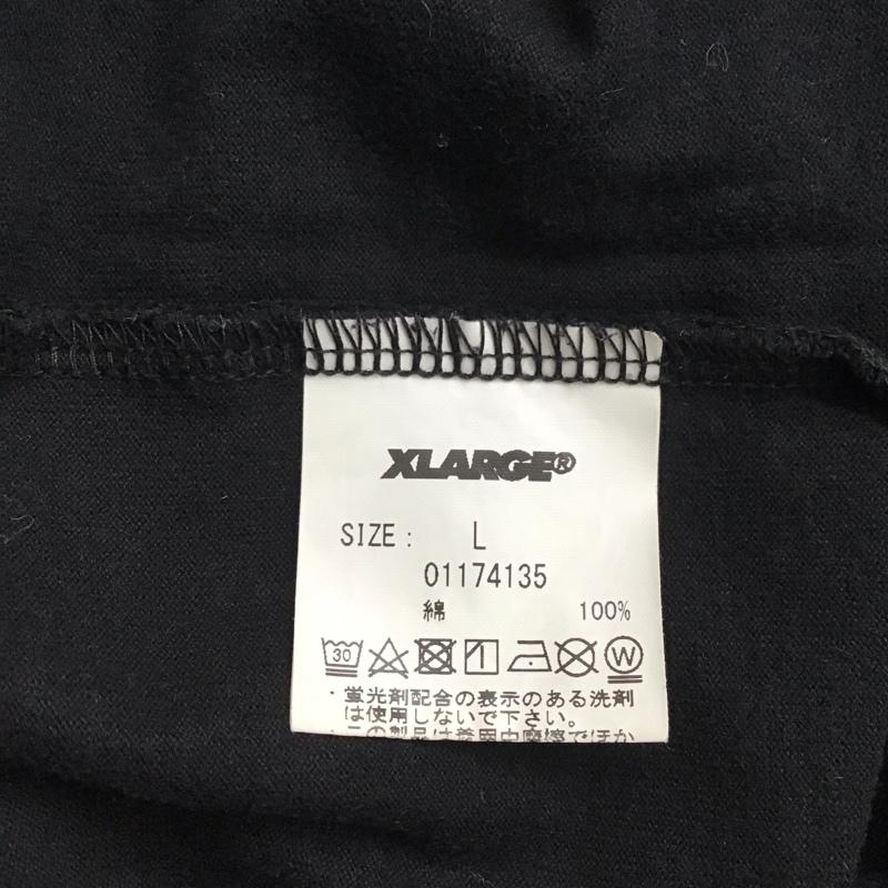 エクストララージ XLARGE カットソー 長袖 長袖カットソー クルーネックカットソー ロングスリーブカットソー プリントTシャツ L プリント 黒 / ブラック /  メンズ USED 古着 中古 10109761