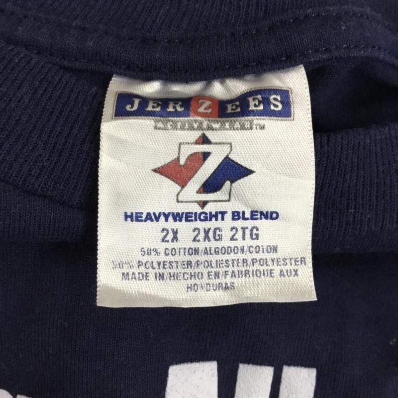 ジャージーズ JERZEES Tシャツ 半袖 XXL プリント 紺 / ネイビー /  メンズ USED 古着 中古 10109710
