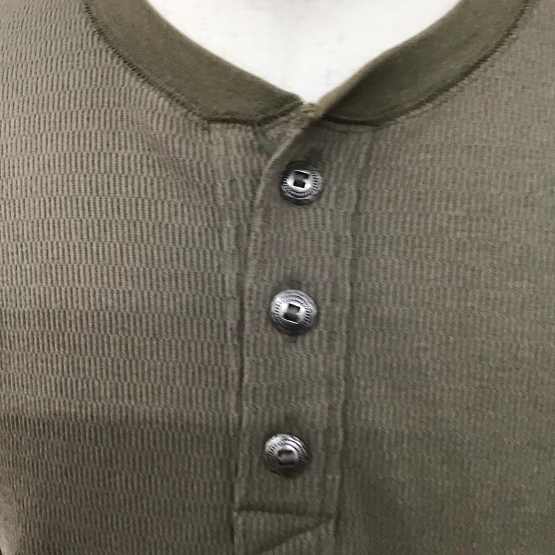 ティーエムティー TMT カットソー 長袖 長袖ヘンリーネックカットソー 裏地ボア 長袖カットソー XL 無地 カーキ / カーキ /  メンズ USED 古着 中古 10126510