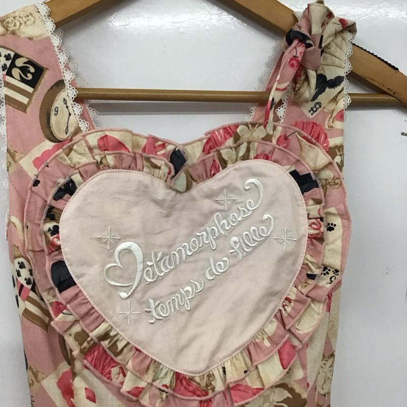 メタモルフォーゼ Metamorphose ワンピース ひざ丈スカート 総柄 桃 / ピンク /  レディース USED 古着 中古 10150650