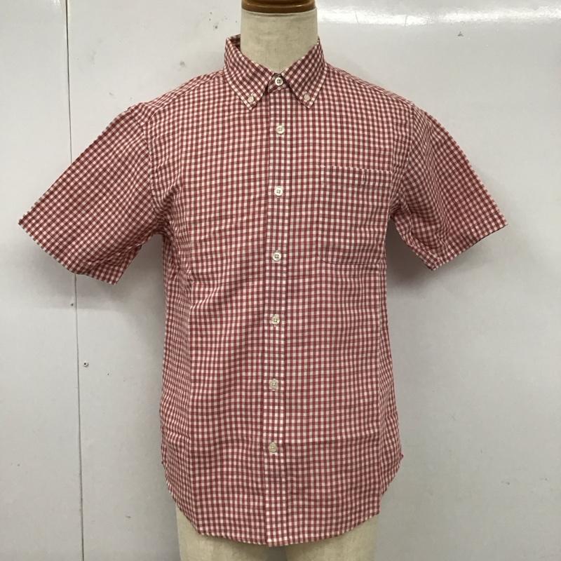 エディーバウアー Eddie Bauer シャツ、ブラウス 半袖 ボタンダウン 胸ポケット S チェック 白 / ホワイト / X 桃 / ピンク /  メンズ USED 古着 中古 10112917