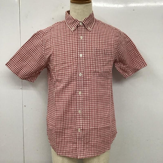 エディーバウアー Eddie Bauer シャツ、ブラウス 半袖 ボタンダウン 胸ポケット S チェック 白 / ホワイト / X 桃 / ピンク /  メンズ USED 古着 中古 10112917