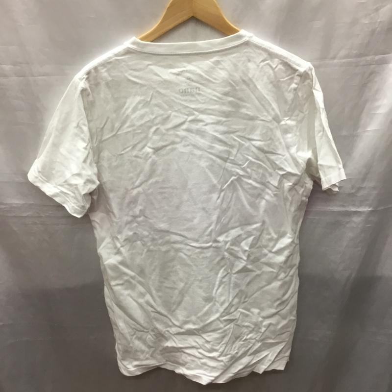 ナノユニバース nano・universe Tシャツ 半袖 672-0124096 オーガニックコットン M プリント 白 / ホワイト / X 紫 / パープル /  メンズ USED 古着 中古 10119329