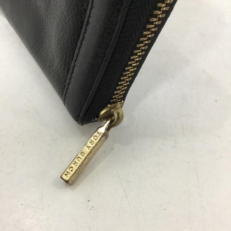 トリーバーチ TORY BURCH 財布 長財布 ラウンドファスナー ワンポイント 黒 / ブラック /  レディース USED 古着 中古 10150467