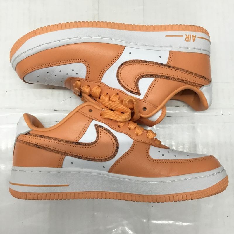 ナイキ NIKE スニーカー スニーカー CT3655-991 AIR FORCE 1 BY YOU 23.5cm 箱有 23.5cm ロゴ、文字 白 / ホワイト / X 橙 / オレンジ /  レディース USED 古着 中古 10114836