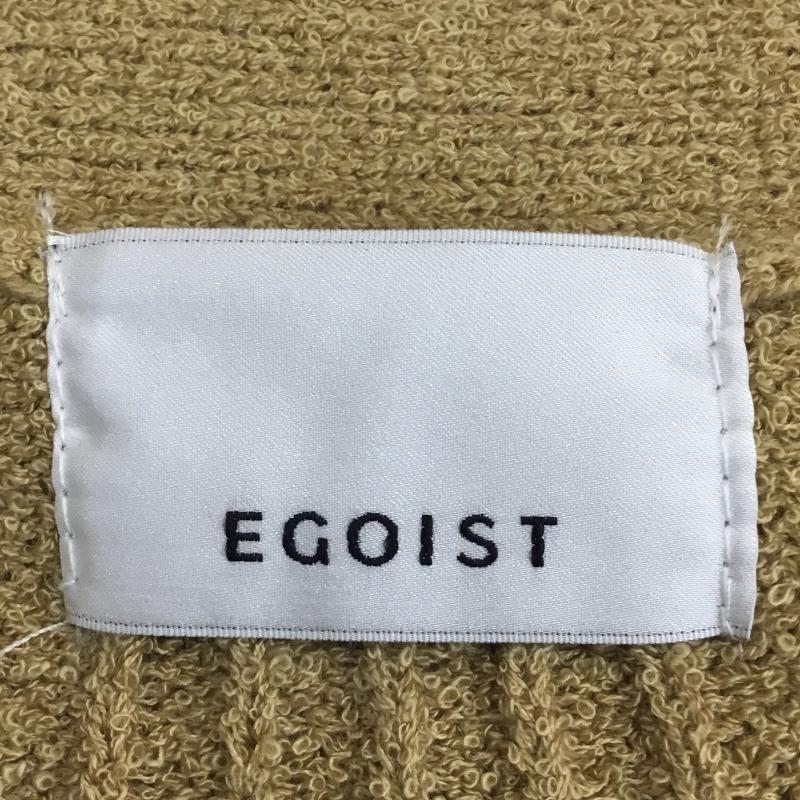 エゴイスト EGOIST カーディガン 長袖 ランダムリブフロント釦ニット FREE 無地 茶 / ブラウン /  レディース USED 古着 中古 10135931