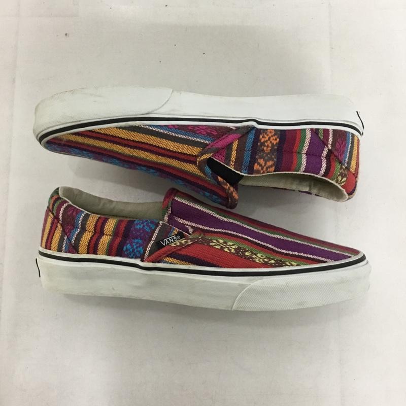 バンズ VANS スリッポン スリッポン T375 スニーカー US7 US：7  マルチカラー / マルチカラー /  レディース USED 古着 中古 10145613