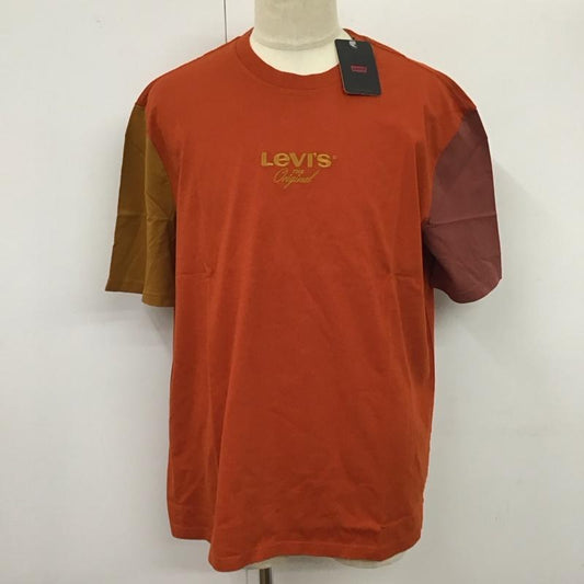 リーバイス Levi s Tシャツ 半袖 35887-0023 ルーズフィットクールネックバイカラーTシャツ プリントTシャツ M ロゴ、文字 マルチカラー / マルチカラー /  メンズ USED 古着 中古 10117261