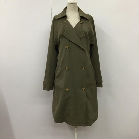 ミスティウーマン mysty woman ジャケット、上着 ジャケット、ブレザー ロング M 無地 カーキ / カーキ /  レディース USED 古着 中古 10119436