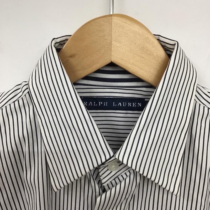 ラルフローレン RALPHLAUREN シャツ、ブラウス 半袖 半袖シャツ ストライプシャツ S ストライプ 白 / ホワイト / X 紺 / ネイビー /  ボーイズ USED 古着 中古 10128765
