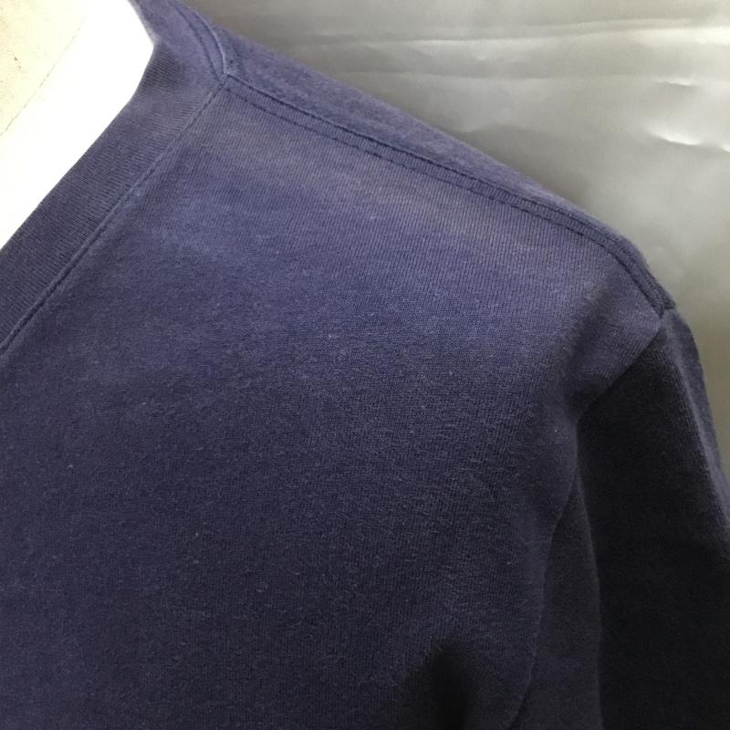 クライミー CRIMIE Tシャツ 半袖 半袖カットソー プリントTシャツ Vネックカットソー M 無地 紺 / ネイビー /  メンズ USED 古着 中古 10114599