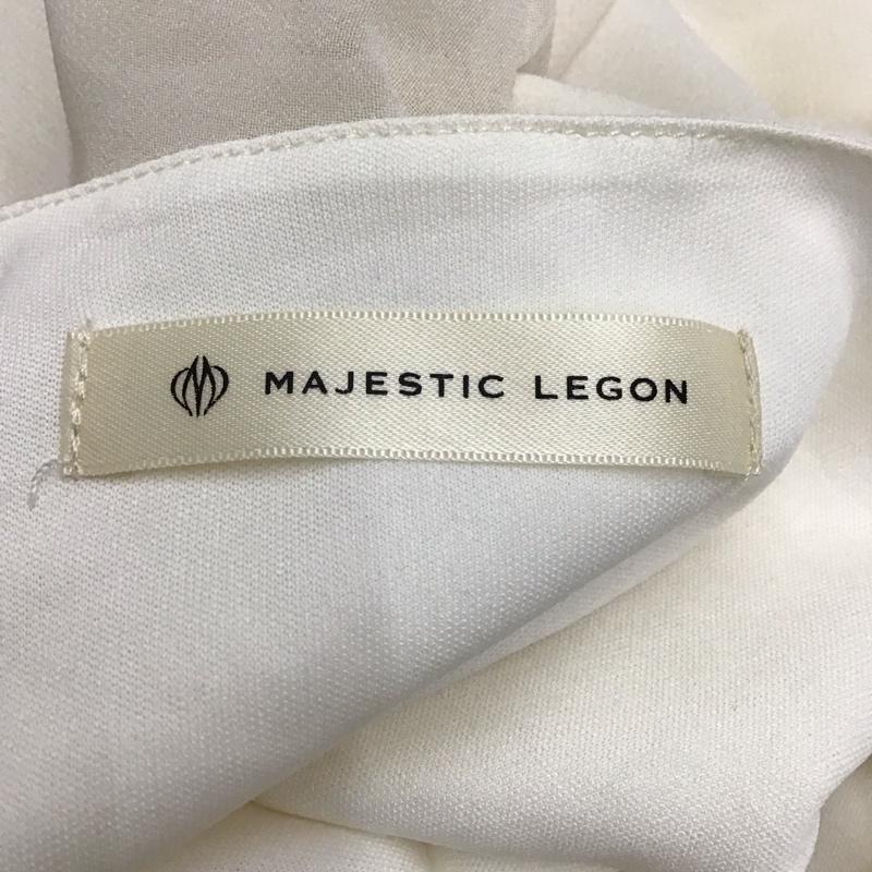 マジェスティックレゴン MAJESTIC LEGON ワンピース ロングスカート 1002069704 半袖ロングワンピース フレアスカート 切り替えワンピース M 無地 白 / ホワイト /  レディース USED 古着 中古 10119439