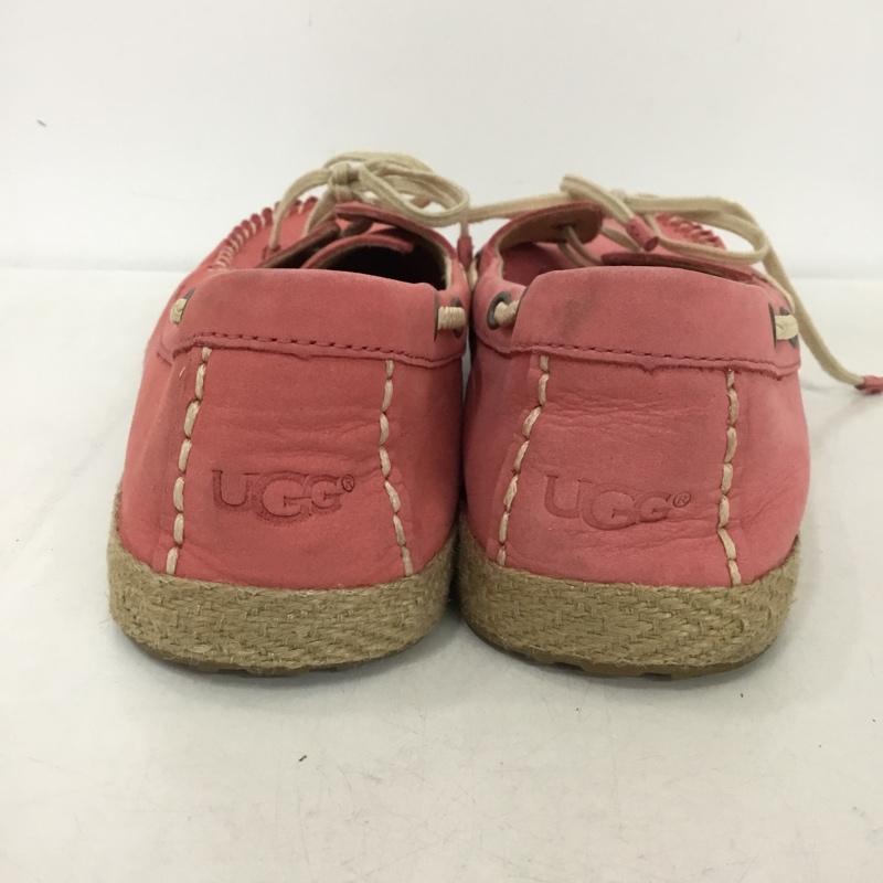 アグ UGG カジュアルシューズ カジュアルシューズ 1004110A デッキシューズ 25cm 25.0cm ロゴ、文字 桃 / ピンク /  レディース USED 古着 中古 10148401