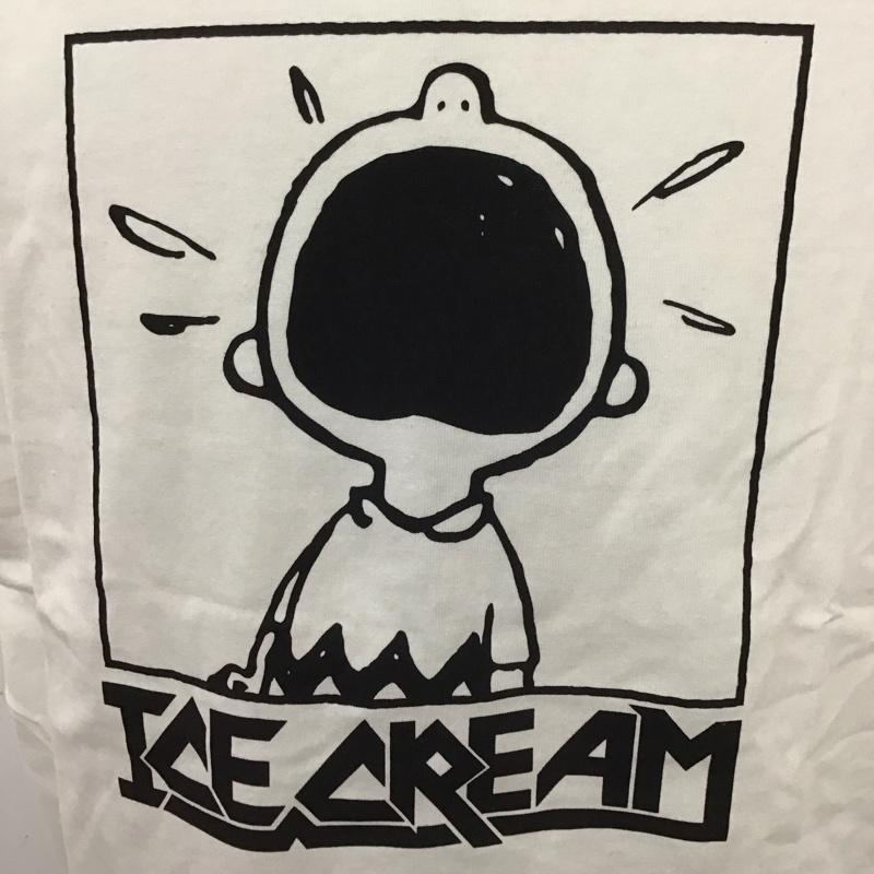 パブリュクス PUBLUX Tシャツ 半袖 スヌーピー ピーナッツ チャーリーブラウン タグ付き L キャラクター 白 / ホワイト /  メンズ USED 古着 中古 10123011