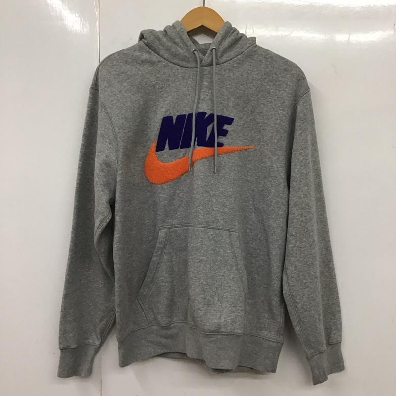 ナイキ NIKE パーカー 長袖 FN3105-063 長袖パーカー プリントスウェット プルオーバー M ロゴ、文字 灰 / グレー /  メンズ USED 古着 中古 10131985