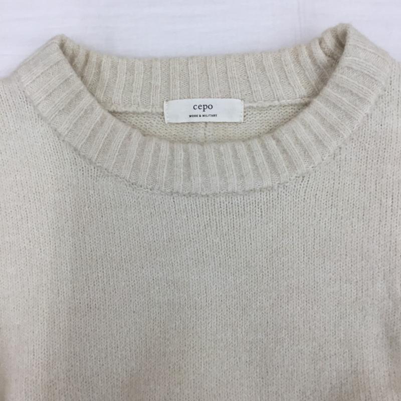 セポ cepo ニット、セーター 長袖 CZM-0034 M 無地 オフホワイト / オフホワイト /  レディース USED 古着 中古 10142855