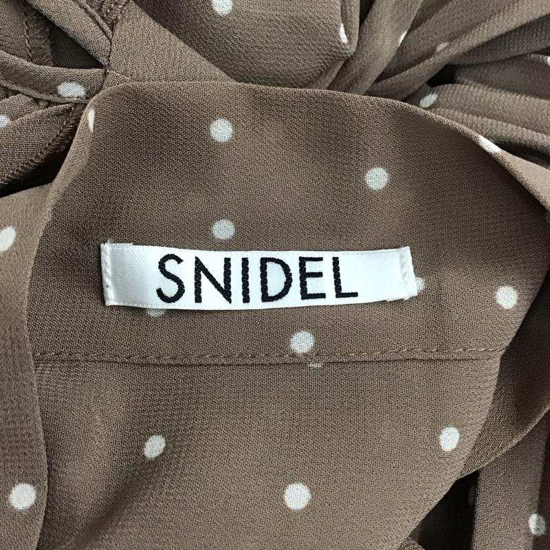 スナイデル SNIDEL ワンピース ロングスカート SWFO214064 シフォンボウタイドットワンピース 0 ドット ベージュ / ベージュ / X 白 / ホワイト /  レディース USED 古着 中古 10120053
