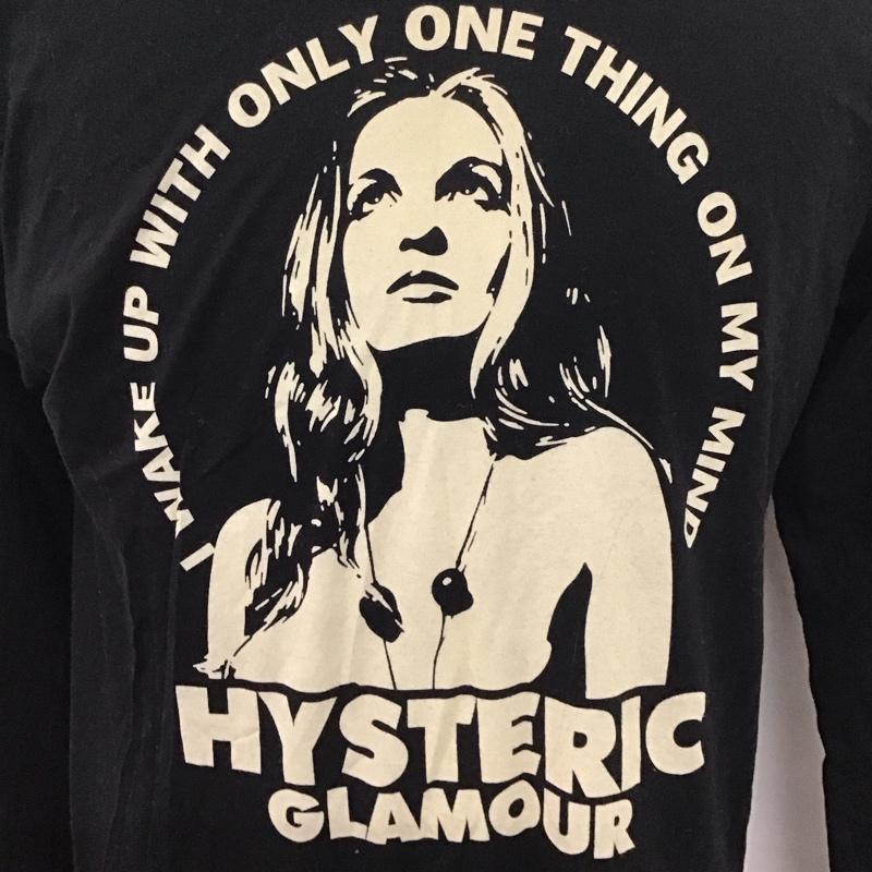 ヒステリックグラマー HYSTERIC GLAMOUR カットソー 長袖 長袖カットソー クルーネックカットソー ロングスリーブカットソー プリントTシャツ L プリント 黒 / ブラック /  メンズ USED 古着 中古 10124354