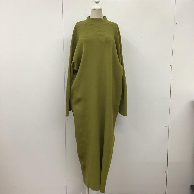 エムアンダーバー M_ ワンピース ロングスカート 010EA370-5520 RIB KNIT DRESS エムアンダーバー リブ 2 無地 緑 / グリーン /  レディース USED 古着 中古 10108233