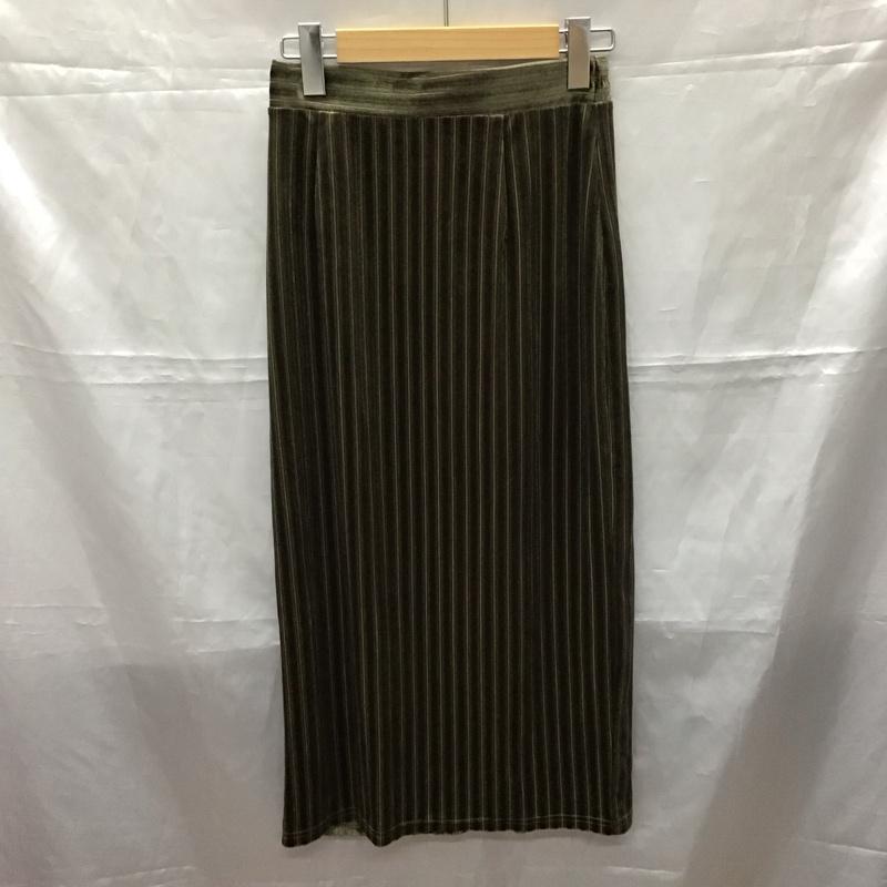 アーバンリサーチ URBAN RESEARCH スカート ロングスカート WH86-25N018 ベロア調 バックスリット FREE 無地 カーキ / カーキ /  レディース USED 古着 中古 10112466