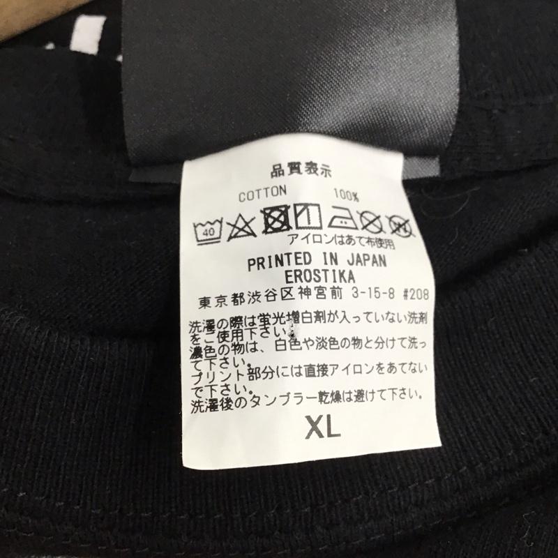 エロスティカ EROSTiKA Tシャツ 半袖 半袖カットソー プリントTシャツ クルーネックカットソー 不思議なメルモ 手塚治虫 XL プリント 黒 / ブラック /  メンズ USED 古着 中古 10134629