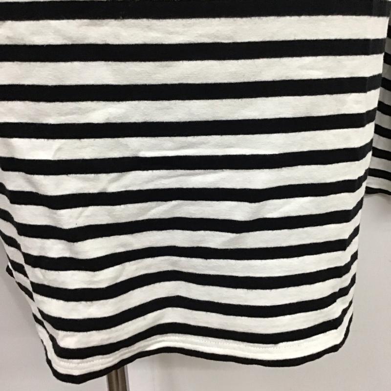 アンユーズド UNUSED カットソー 長袖 長袖カットソー クルーネックカットソー ロングスリーブカットソー ボーダーTシャツ 3 ボーダー柄 白 / ホワイト / X 黒 / ブラック /  メンズ USED 古着 中古 10124170
