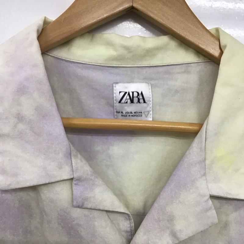 ザラ ZARA シャツ、ブラウス 半袖 半袖シャツ プリントシャツ 刺繍シャツ XL ロゴ、文字 マルチカラー / マルチカラー /  メンズ USED 古着 中古 10142612