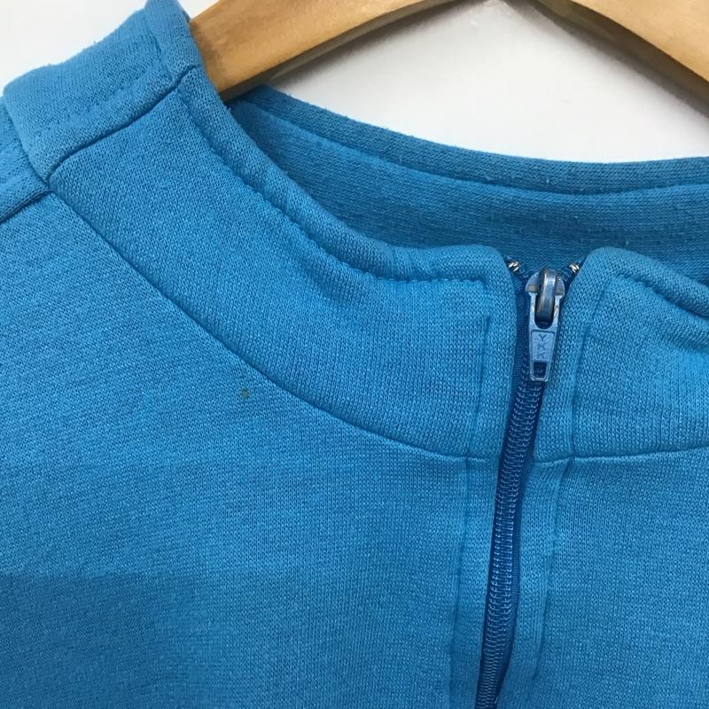 ナイキ NIKE トレーナー 長袖 長袖トレーナー スウェット ジップアップネック プルオーバー 90s XL ロゴ、文字 青 / ブルー /  メンズ USED 古着 中古 10129062