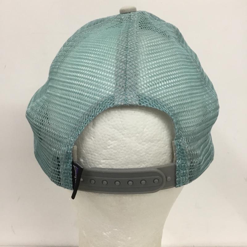 パタゴニア patagonia 帽子 キャップ メッシュキャップ ロゴ、文字 灰 / グレー / X 水色 / ライトブルー /  メンズ USED 古着 中古 10137891