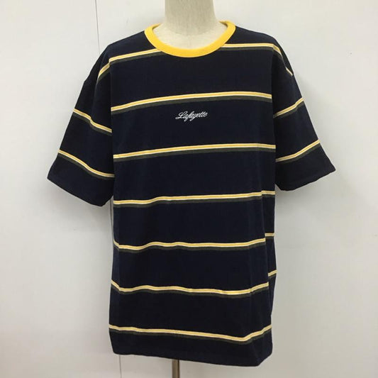 ラファイエット Lafayette Tシャツ 半袖 ls220117 MULTI STRIPED TEE LS220117 半袖 XXL ボーダー柄 X ロゴ、文字 紺 / ネイビー /  メンズ USED 古着 中古 10107852