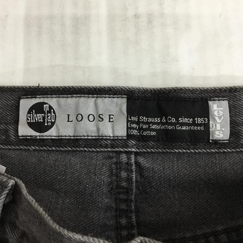 リーバイス Levi s パンツ デニム、ジーンズ A3421-0000 SILVERTAB W32 L30 LOOSE 32インチ 無地 黒 / ブラック /  メンズ USED 古着 中古 10119854