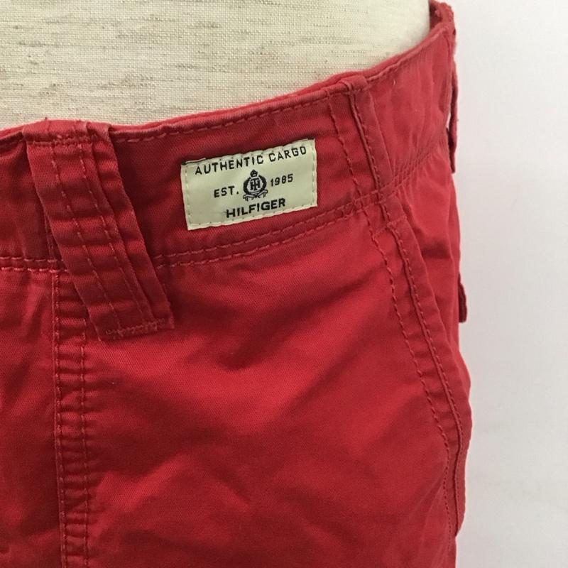 トミーヒルフィガー TOMMY HILFIGER パンツ ワークパンツ、ペインターパンツ ワークパンツ カジュアルパンツ ワイドパンツ カーゴパンツ 32インチ 無地 赤 / レッド /  メンズ USED 古着 中古 10111103