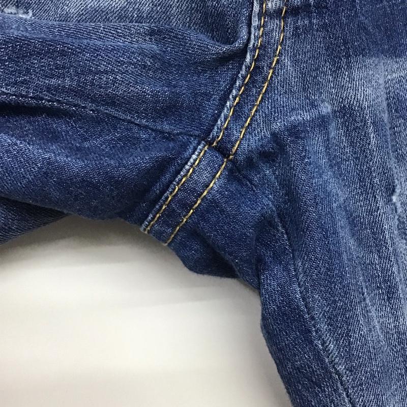 ディースクエアード2 DSQUARED2 パンツ デニム、ジーンズ デニムパンツ スリムパンツ カジュアルパンツ ストレッチパンツ 46インチ ダメージ加工 インディゴ / インディゴ /  メンズ USED 古着 中古 10142135