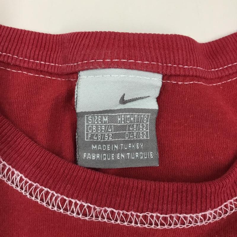 ナイキ NIKE Tシャツ 半袖 クルーネック プリント M ロゴ、文字 えんじ / ワインレッド /  メンズ USED 古着 中古 10121011