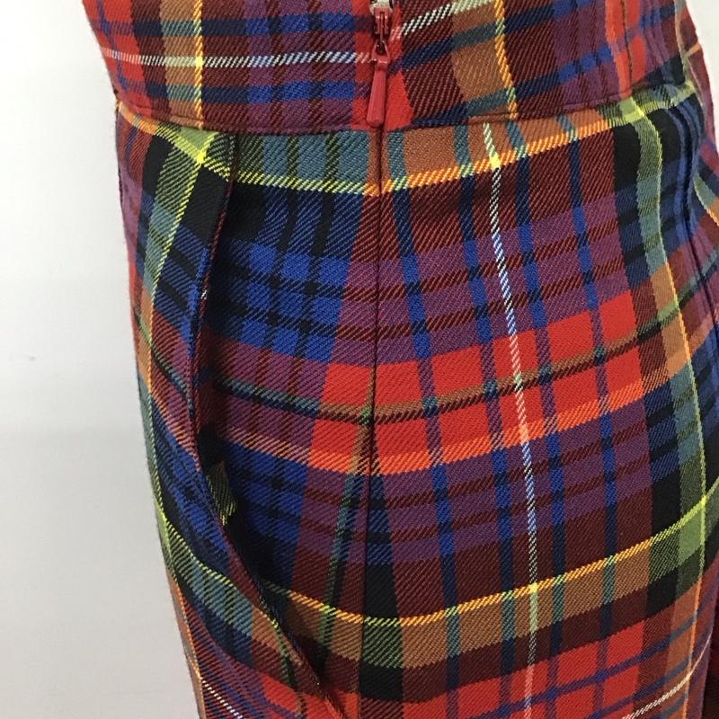 ブルックスブラザーズ BROOKS BROTHERS スカート ひざ丈スカート Red Fleece ボックスプリーツ 8 チェック マルチカラー / マルチカラー /  レディース USED 古着 中古 10120839