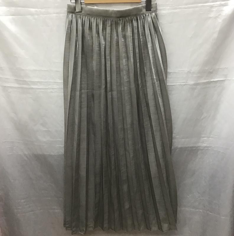 アズールバイマウジー AZUL BY MOUSSY スカート ロングスカート 250EAT31-432H GLOSSY PLEATS SKIRT プリーツ M 無地 灰 / グレー /  レディース USED 古着 中古 10115860