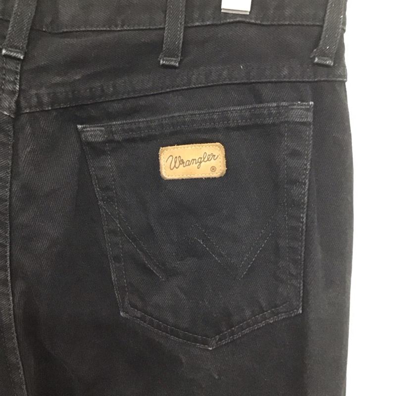 ラングラー Wrangler パンツ デニム、ジーンズ デニムパンツ ワイドパンツ カジュアルパンツ 38インチ 無地 黒 / ブラック /  メンズ USED 古着 中古 10140111