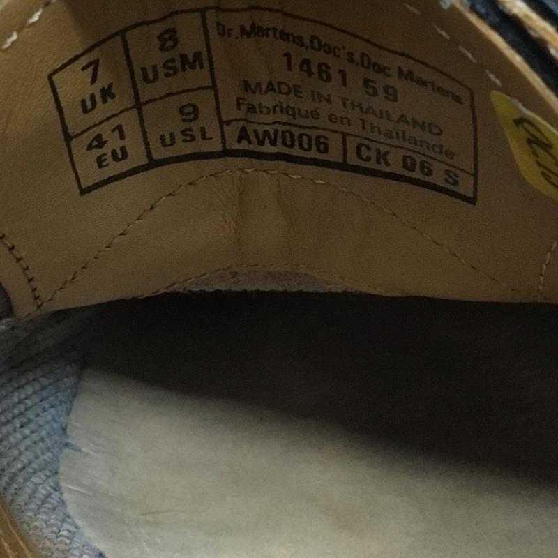 ドクターマーチン Dr.Martens 革靴 革靴 1461 3ホール UK7 US：8 無地 黒 / ブラック /  メンズ USED 古着 中古 10119895