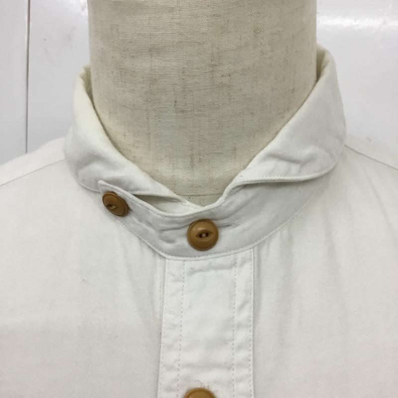 ハバーザック HAVERSACK シャツ、ブラウス 長袖 長袖シャツ カラーシャツ ポケットシャツ 長袖カットソー L 無地 白 / ホワイト /  メンズ USED 古着 中古 10117582