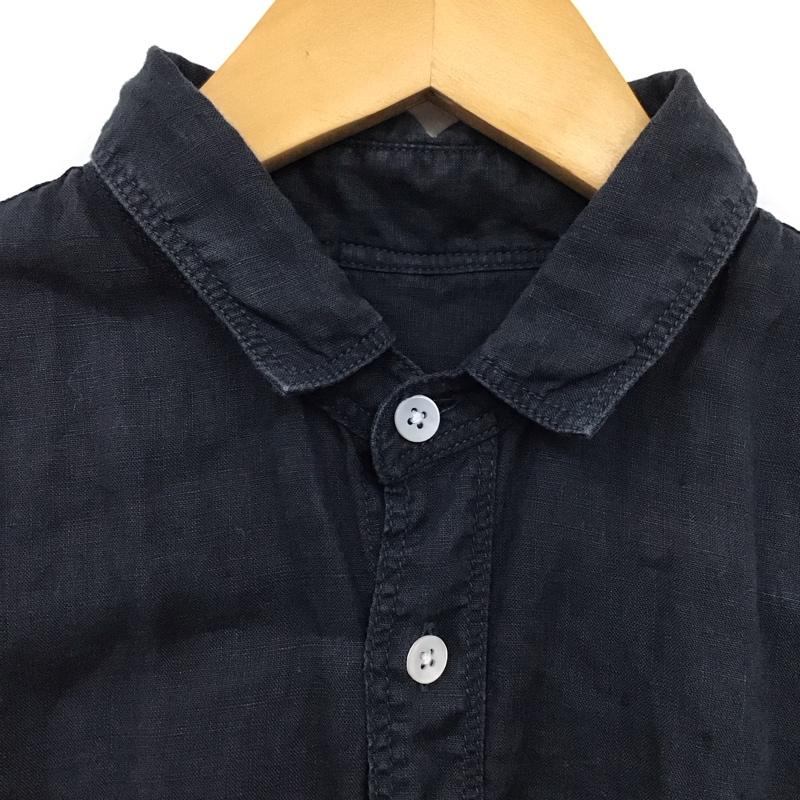 クオドロ quadro シャツ、ブラウス 長袖 1 無地 黒 / ブラック /  メンズ USED 古着 中古 10131940