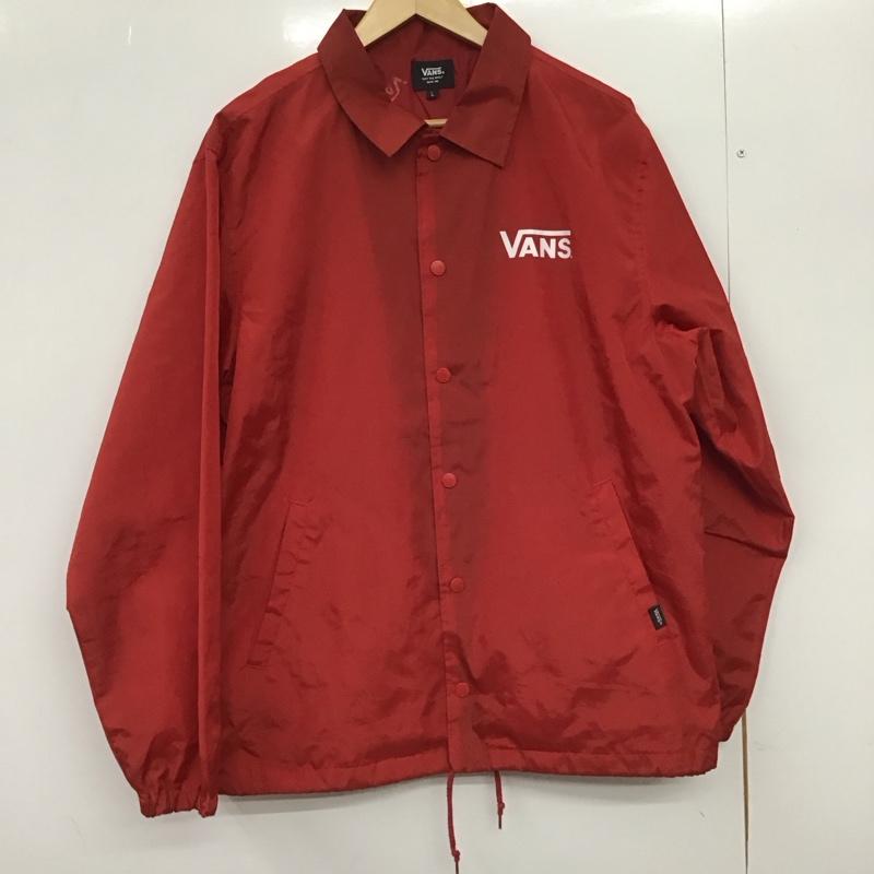 バンズ VANS ジャケット、上着 ジャンパー、ブルゾン ナイロンジャケット カジュアルジャケット アウター L ロゴ、文字 赤 / レッド /  メンズ USED 古着 中古 10147360
