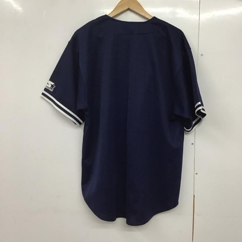 スターター STARTER シャツ、ブラウス 半袖 半袖シャツ スポーツウェア ユニフォーム L ロゴ、文字 紺 / ネイビー /  メンズ USED 古着 中古 10145364