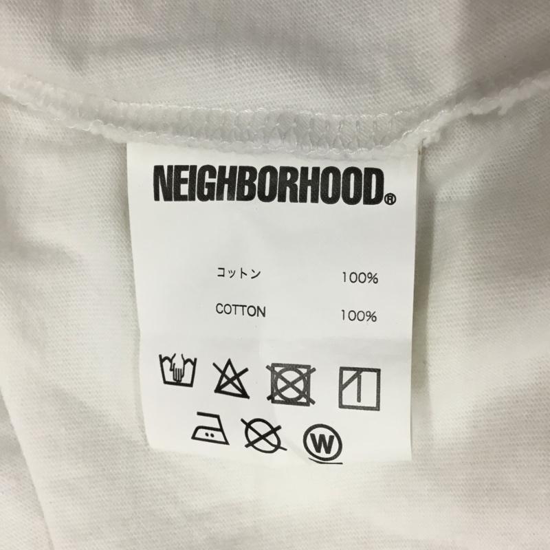ネイバーフッド NEIGHBORHOOD カットソー 長袖 長袖カットソー クルーネックカットソー ロングスリーブカットソー プリントTシャツ L ロゴ、文字 白 / ホワイト /  メンズ USED 古着 中古 10117527