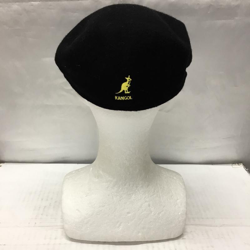 カンゴール KANGOL 帽子 ハンチング WOOL 504 ロゴ、文字 黒 / ブラック /  メンズ USED 古着 中古 10106214