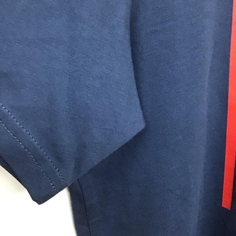 ザノースフェイス THE NORTH FACE Tシャツ 半袖 半袖カットソー プリントTシャツ クルーネックカットソー S ロゴ、文字 紺 / ネイビー /  メンズ USED 古着 中古 10141499