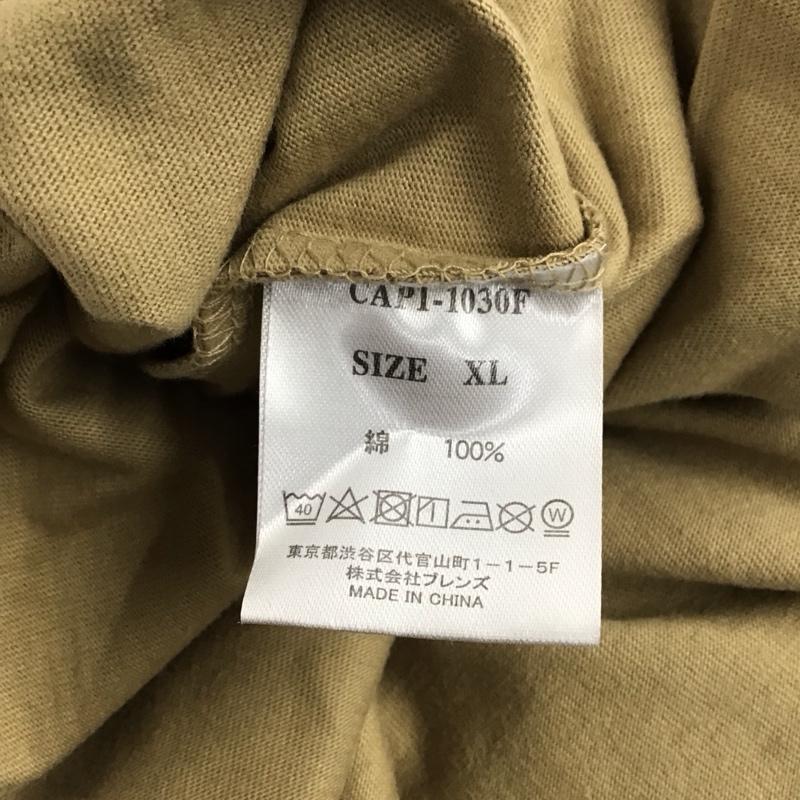 キャンプセブン CAMP7 Tシャツ 長袖 XL ロゴ、文字 X プリント ベージュ / ベージュ /  メンズ USED 古着 中古 10121884