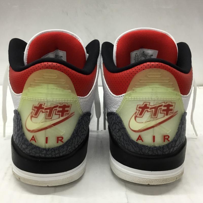 ナイキ NIKE スニーカー スニーカー CZ6433 100 AIR JORDAN 3 RETRO SE-T カタカナ 26.5cm 箱有 26.5cm ロゴ、文字 白 / ホワイト / X 黒 / ブラック / X 赤 / レッド /  メンズ USED 古着 中古 10107846